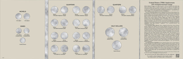 5534- H.E. Harris® Coin Folder - United States 250th Anniversary Collection: 2026