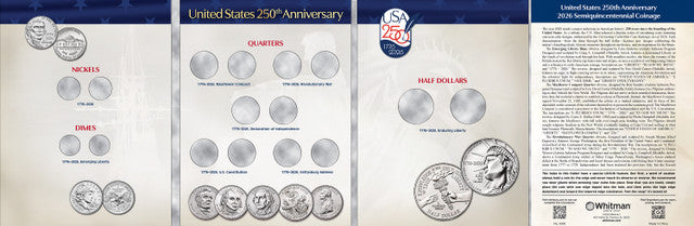 5535- Official Whitman® Coin Folder - United States 250th Anniversary Collection: 2026 (Single Mint)