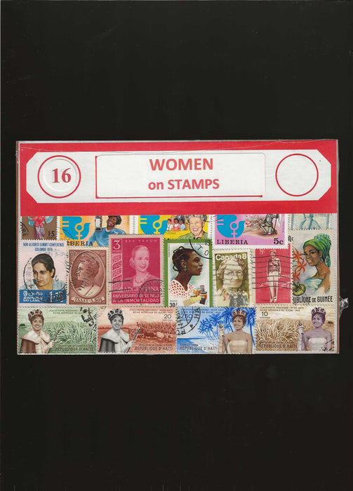 Women on Stamps Stamp Packet