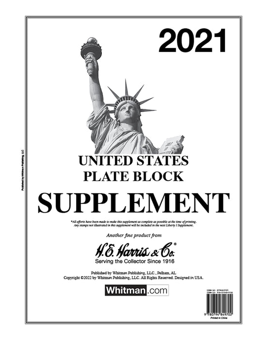 Liberty Plate Block 2021 Harris Supplements