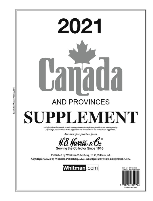 Canada 2021 Harris Supplements