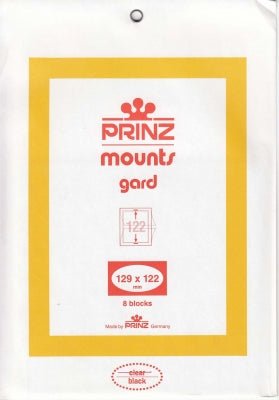 Prinz Stamp Mount 129 x 122 Blocks & Sheetlets Black