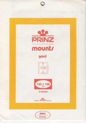 Prinz Stamp Mount 130 x 198 Blocks & Sheetlets Black