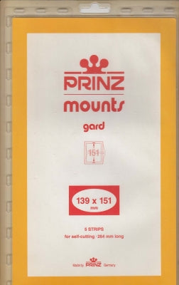 Prinz Stamp Mount 139 x 151 Blocks & Sheetlets Clear