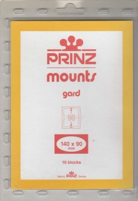 Prinz Stamp Mount 140 x 90 Pre-Cut Plate Block Clear