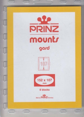 Prinz Stamp  Mount 152 x 107 Blocks & Sheetlets Clear