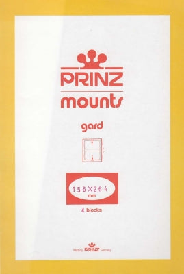Prinz Stamp Mount 156 x 264 Blocks & Sheetlets Black