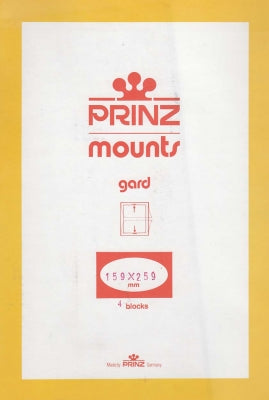 Prinz Stamp Mount 159 x 259 Blocks & Sheetlets Black