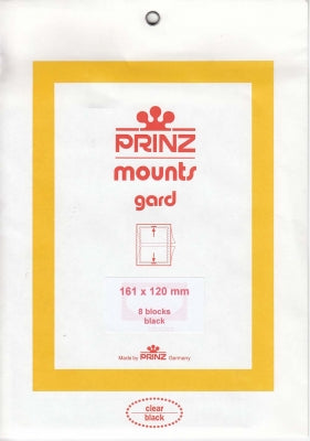 Prinz Stamp Mount 161 x 120 Blocks & Sheetlets Black