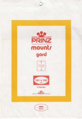 Prinz Stamp Mount 161 x 160 Blocks & Sheetlets Black