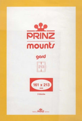 Prinz Stamp Mount 161 x 213 Blocks & Sheetlets Black