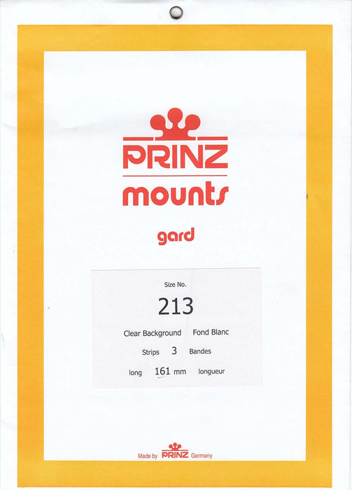 Prinz Stamp Mount 161 x 213 Blocks & Sheetlets Clear