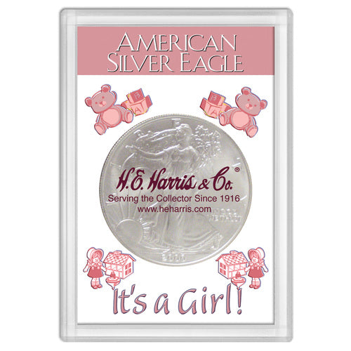 American Silver Eagle "It's A Girl!" Frosty Case 2x3 1669
