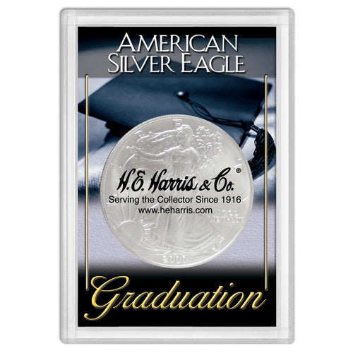 American Silver Eagle Graduation Frosty Case 2x3 1670