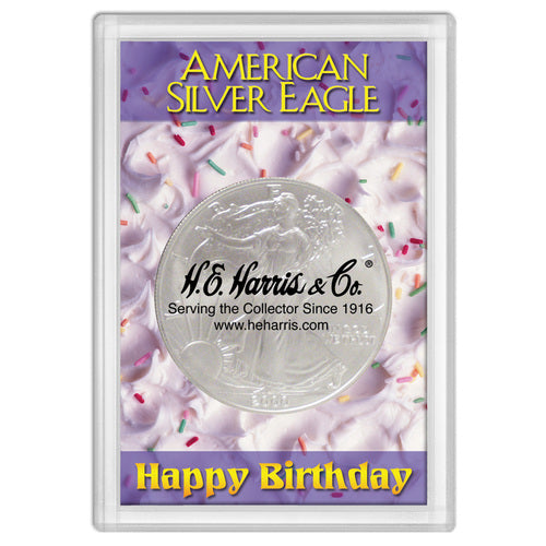 American Silver Eagle "Happy Birthday" Frosty Case 2x3 1672