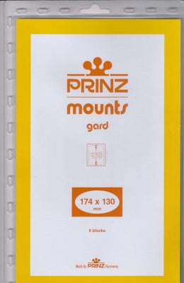Prinz Stamp Mount 174 x 130 Blocks & Sheetlets Clear