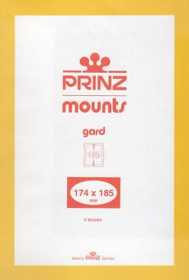 Prinz Stamp Mount 174 x 185 Blocks & Sheetlets Clear