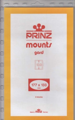 Prinz Stamp Mount 177 x 133 Blocks & Sheetlets Clear