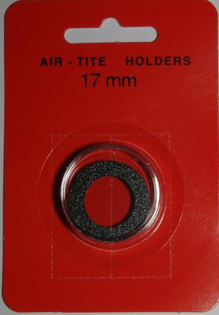 17mm Air-Tite Coin Capsule Black Ring