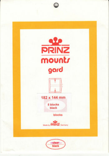 Prinz Stamp Mount 182 x 144 Blocks & Sheetlets Black