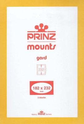 Prinz Stamp Mount 182 x 232 Blocks & Sheetlets Black