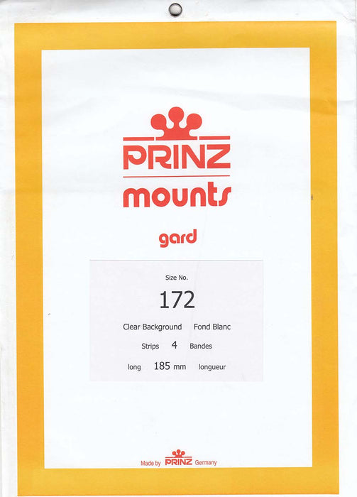 Prinz Stamp Mount 185 x 172 Blocks & Sheetlets Clear
