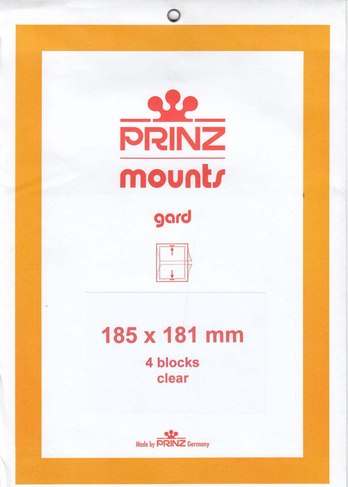 Prinz stamp Mount 185 x 181 Blocks & Sheetlets Clear