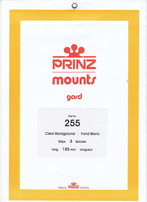 Prinz Stamp Mount 185 x 255 Blocks & Sheetlets Clear