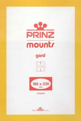 Prinz Stamp Mount 186 x 230 Blocks & Sheetlets Black