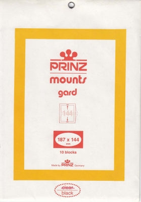 Prinz Stamp Mount 187 x 144 Blocks & Sheetlets Black