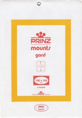 Prinz Stamp Mount 196 x 158 Blocks & Sheetlets Black