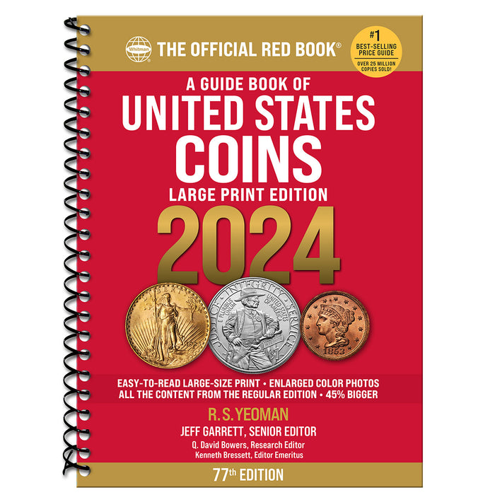 2024 Whitman Large Print Redbook - A Guide Book of United States Coins