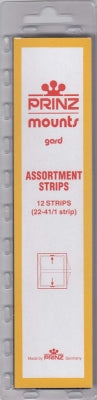 Prinz Stamp Mount AS 22-41 215mm Strips Assortment Pack Black
