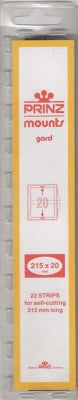 Prinz Stamp Mount 20 215 x 20 mm Strips Clear
