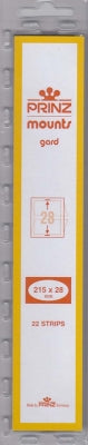 Prinz Stamp Mount 28 215 x 28 mm Strips Clear
