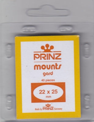 Prinz Stamp Mount 22 x 25 Pre-Cut Single Black