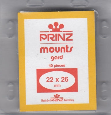 Prinz Stamp Mount 22 x 26 Pre-Cut Single Clear