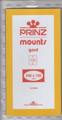 Prinz Stamp Mount 120 240 x 120 mm Strips Black