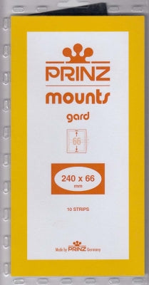 Prinz Stamp Mount 66 240 x 66 mm Strips Black