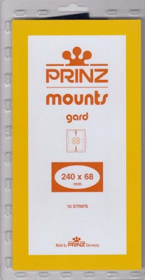 Prinz Stamp Mount 68 240 x 68 mm Strips Clear
