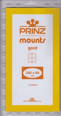 Prinz Stamp Mount 84 240 x 84 mm Strips Black