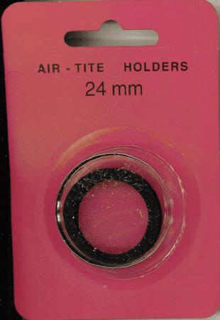 24mm Air-Tite Coin Capsule Black Ring