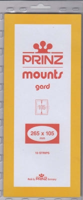 Prinz Stamp Mount 105 265 x 105 mm Strips & Panes Black