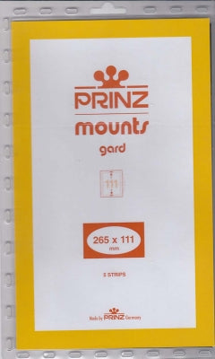 Prinz Stamp Mount 111 265 x 111 mm Strips & Panes Black