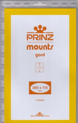 Prinz Stamp Mount 115 265 x 115 mm Strips & Panes Black