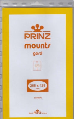 Prinz Stamp Mount 129 265 x 129 mm Strips & Panes Clear
