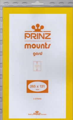 Prinz Stamp Mount 131 265 x 131 mm Strips & Panes Black