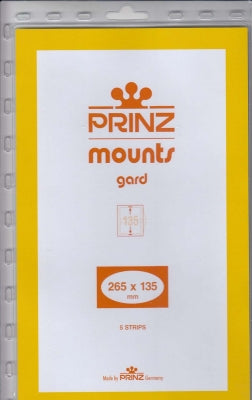 Prinz Stamp Mount 135 265 x 135 mm Strips & Panes Black