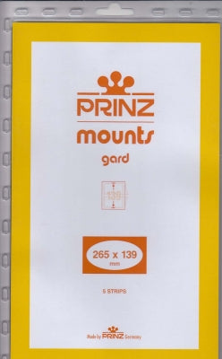 Prinz Stamp Mount 139 265 x 139 mm Strips & Panes Black