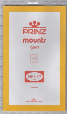 Prinz Stamp Mount 147 265 x 147 mm Strips & Panes Black
